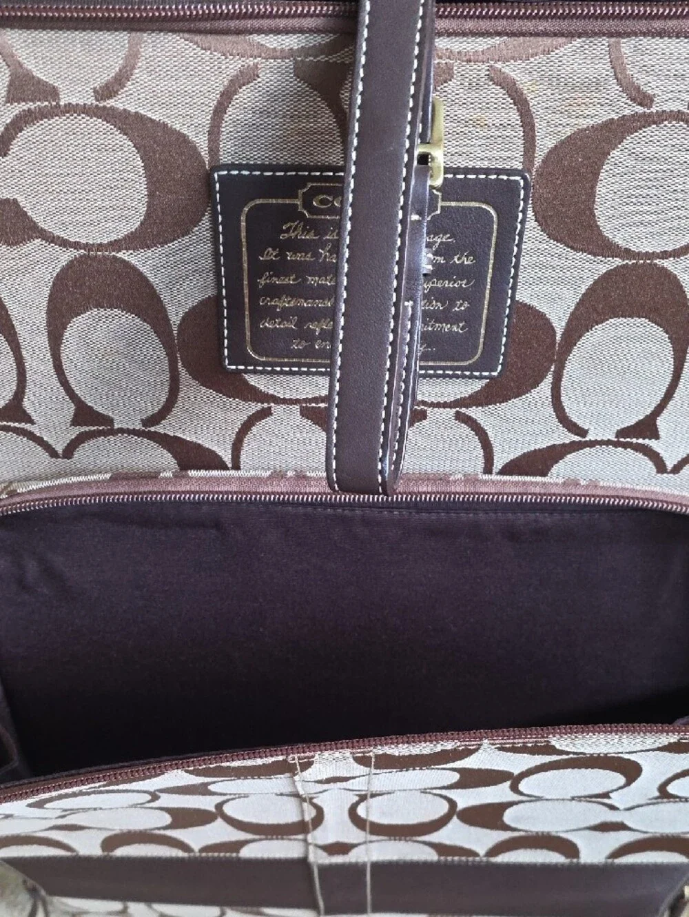Coach Signature Carry-On Spinner Luggage - Picture 8 of 13